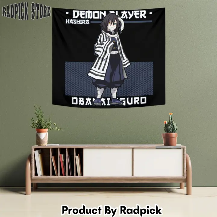 Obanai iguro tapestry custom anime home decor  rp5941203